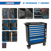 KING TONY Набор инструментов "UNION"  в чёрной тележке, 173 предмета KING TONY 9G35-000MR