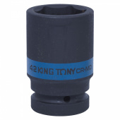 KING TONY Головка торцевая ударная глубокая шестигранная 1", 42 мм KING TONY 843542M