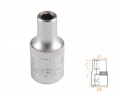 AFFIX Головка торцевая стандартная шестигранная 1/4", 04 мм AFFIX AF00020004