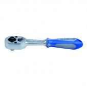 KING TONY Трещотка 1/4", 134 мм, 24 зубца, флажковая с кнопкой, фиксатор KING TONY 2771-55G