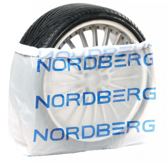 ПАКЕТ ДЛЯ ШИН ПНД 110х110см 15мкм белый с логотипом NORDBERG (100 шт.)