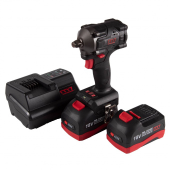 MIGHTY SEVEN Гайковерт аккумуляторный ударный 1/2", 900 Нм, 18 В, укороченный, 4 предмета, кейс MIGHTY SEVEN DW-404A