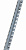 Стойка перфорированная 1500 мм серая 7012 /OPTIMAL-NWS7/ (1шт)