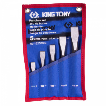 KING TONY Набор зубил, чехол из теторона, 5 предметов KING TONY 1025PRN