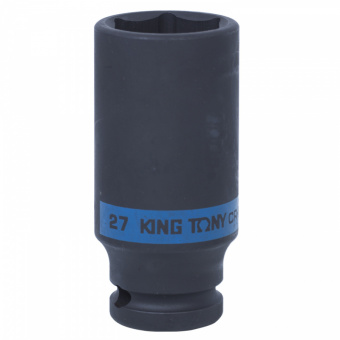 KING TONY Головка торцевая ударная глубокая шестигранная 1/2", 27 мм KING TONY 443527M