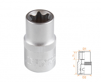 AFFIX Головка торцевая TORX Е-стандарт 1/2", E16 AFFIX AF00043016
