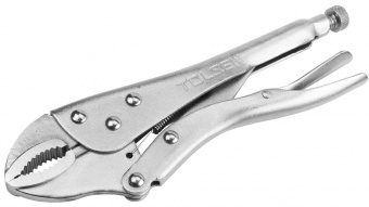 TOLSEN Зажим с фиксатором 180 мм, с закругленными губками TOLSEN TT10380