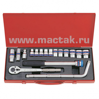 1/2” комплект  торцевых головок 4518MR KINGTONY