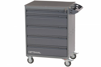 Тележка инструментальная, 5 выдвижных синих ящиков OPTIMAL NT225