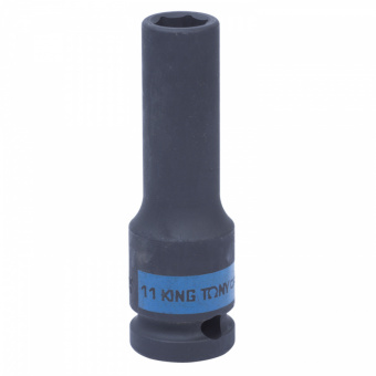 KING TONY Головка торцевая ударная глубокая шестигранная 1/2", 11 мм KING TONY 443511M