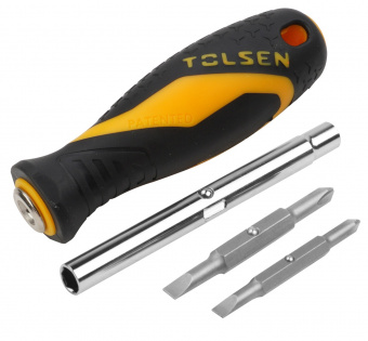 TOLSEN Отвертка со сменными вставками (битами), 6 в 1 TOLSEN TT20043