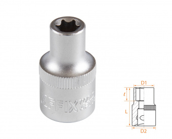 AFFIX Головка торцевая TORX Е-стандарт 1/2", E10 AFFIX AF00043010
