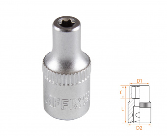 AFFIX Головка торцевая TORX Е-стандарт 1/4", E4 AFFIX AF00023004