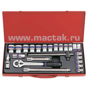 1/2” комплект торцевых головок 4028MR KINGTONY