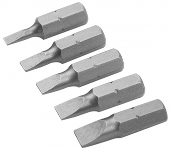 TOLSEN Набор вставок (бит) торцевых 1/4", Slotted, 3-6,5 мм, 25 мм, 5 предметов TOLSEN TT20285
