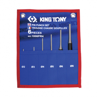 KING TONY Набор выколоток, чехол из теторона, 6 предметов KING TONY 1006PRN