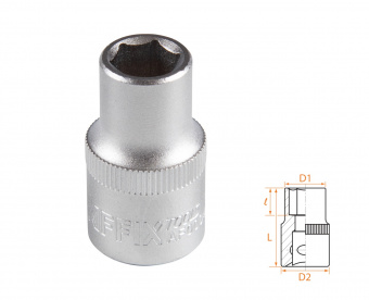 AFFIX Головка торцевая стандартная шестигранная 1/2", 11 мм AFFIX AF00040011