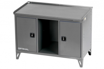 Верстак слесарный трехтумбовый, 2 серые створки OPTIMAL NW302 7012/7015