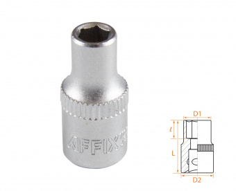 AFFIX Головка торцевая стандартная шестигранная 1/4", 05 мм AFFIX AF00020005